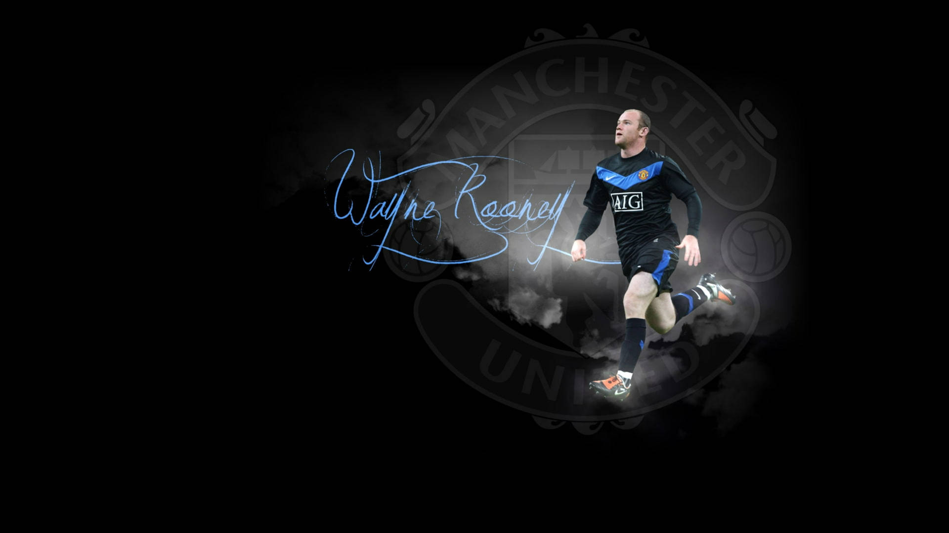 Wayne Rooney Black Desktop