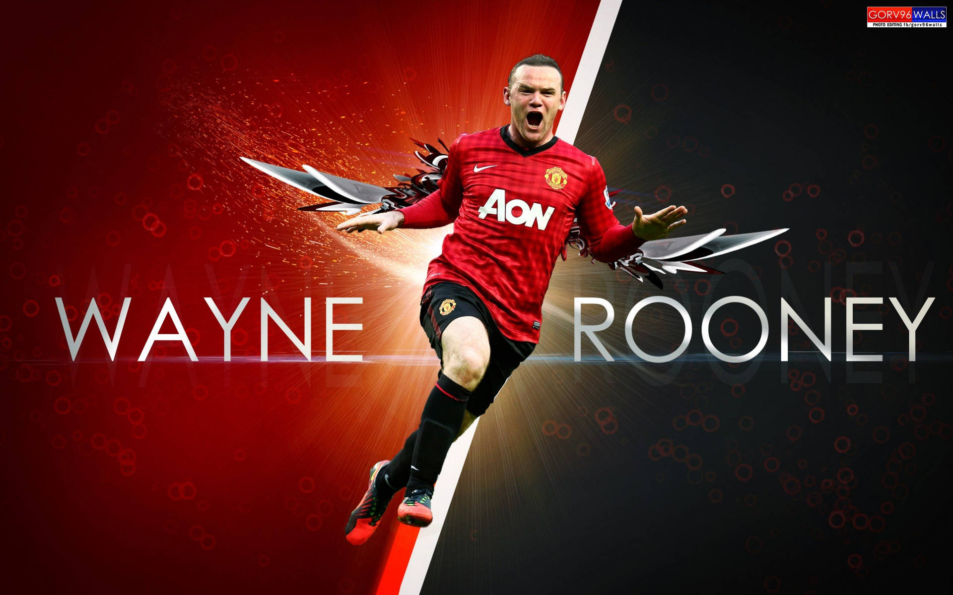 Wayne Rooney Digital Art Background