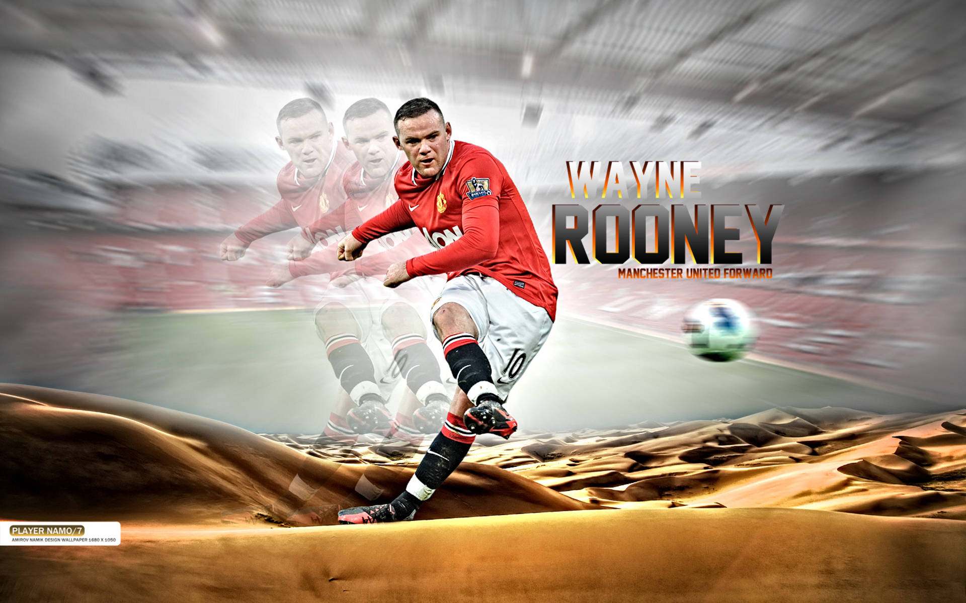 Wayne Rooney Manchester United Forward Background