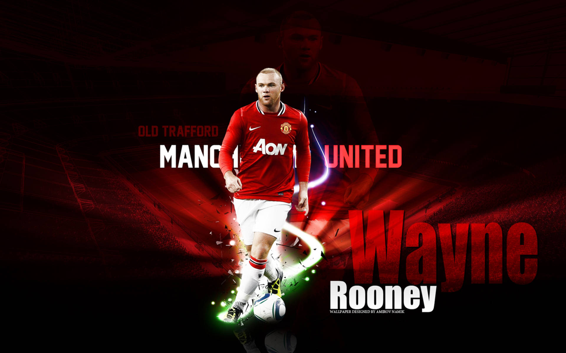 Wayne Rooney Old Trafford Background