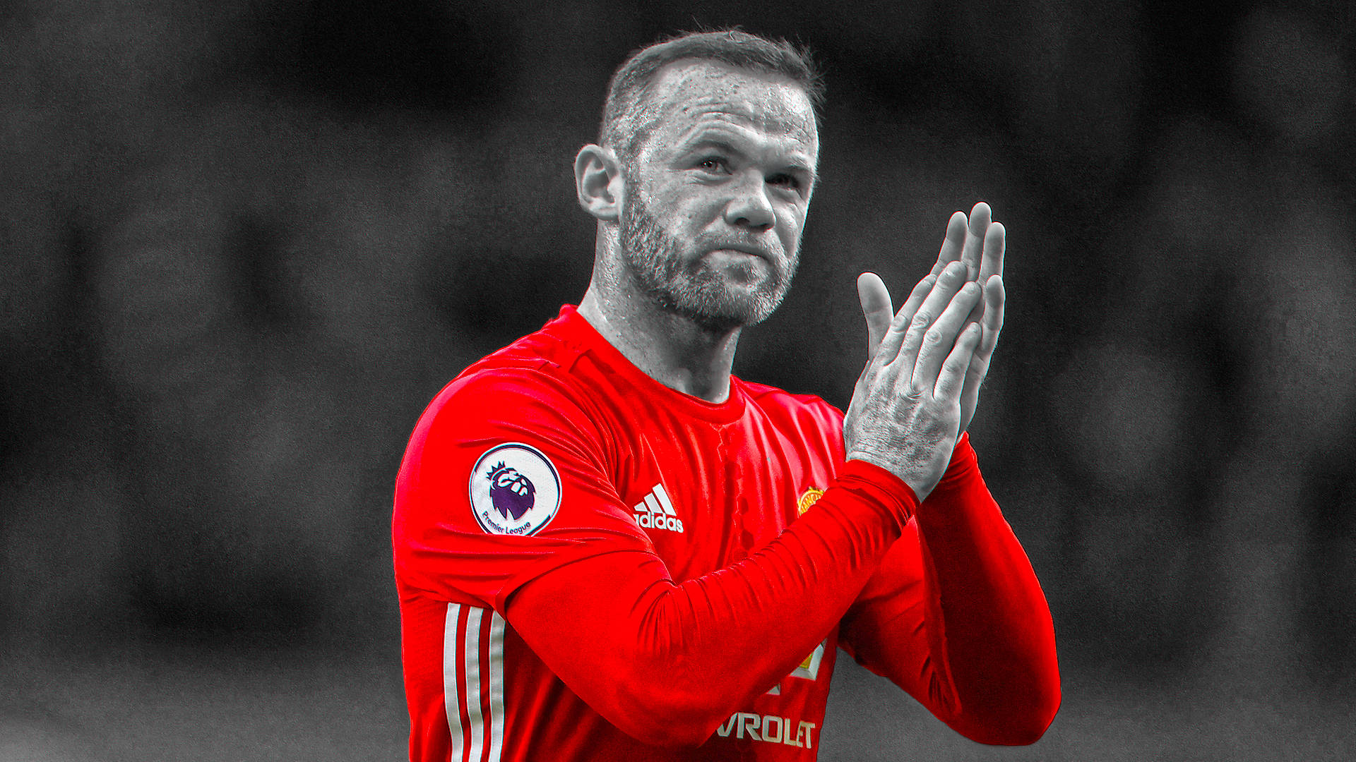 Wayne Rooney Selective Color Background