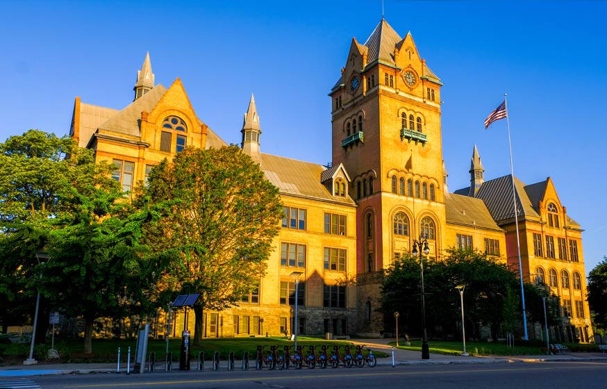 Wayne State University Campus View Background