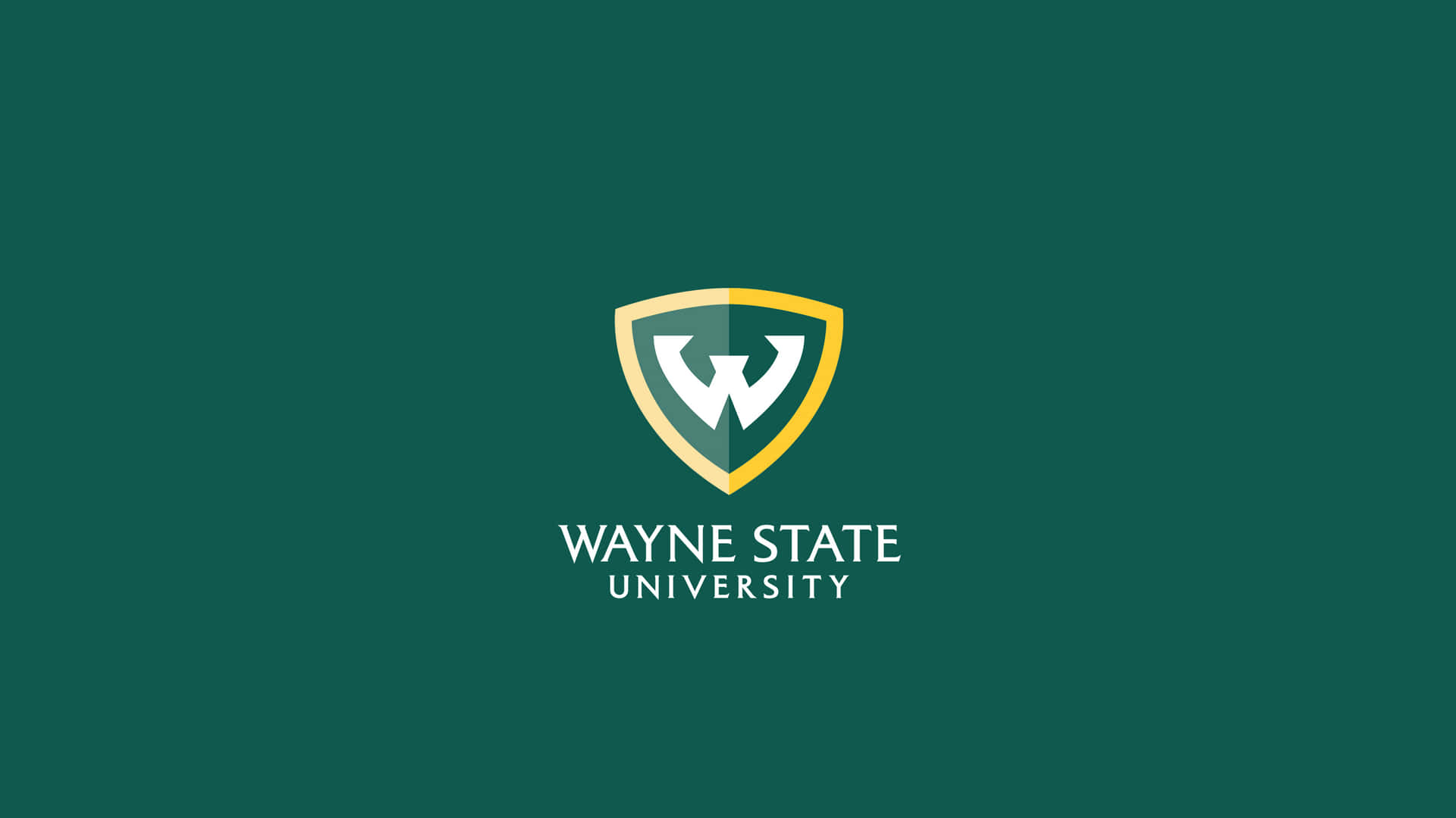 Wayne State University Emblem In Green Background