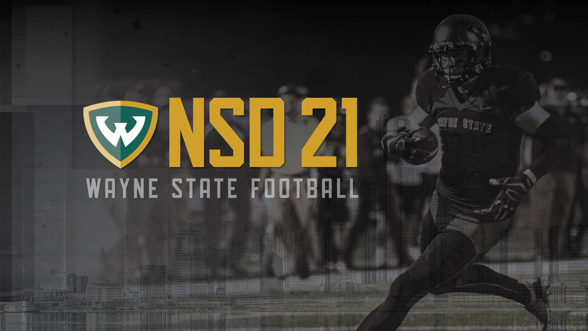 Wayne State University Football Poster Background