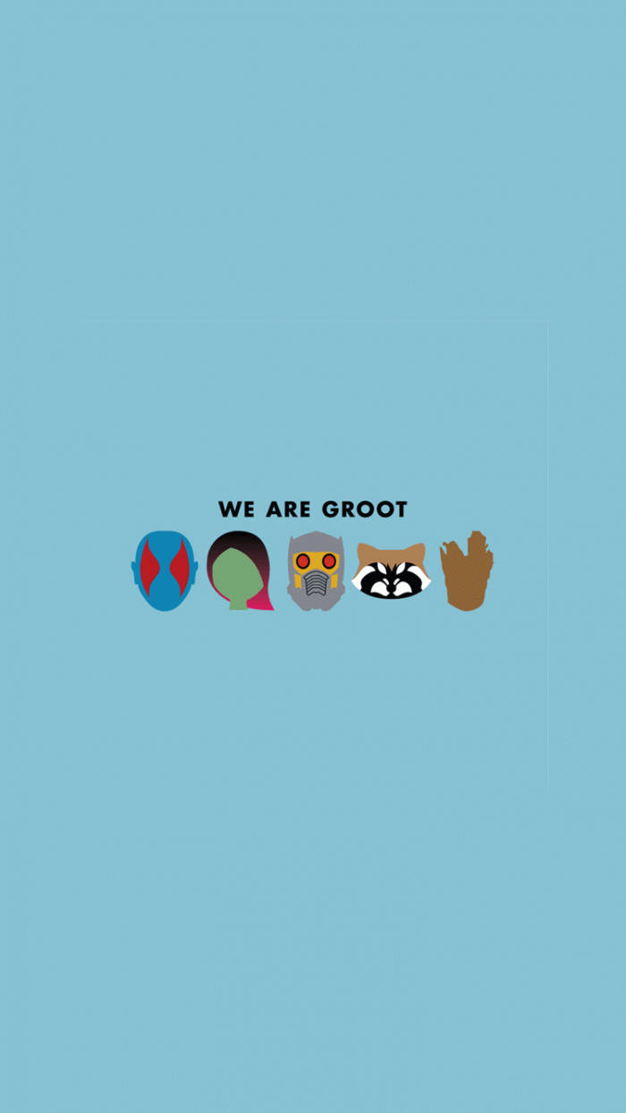 We Are Groot Marvel Aesthetic Background