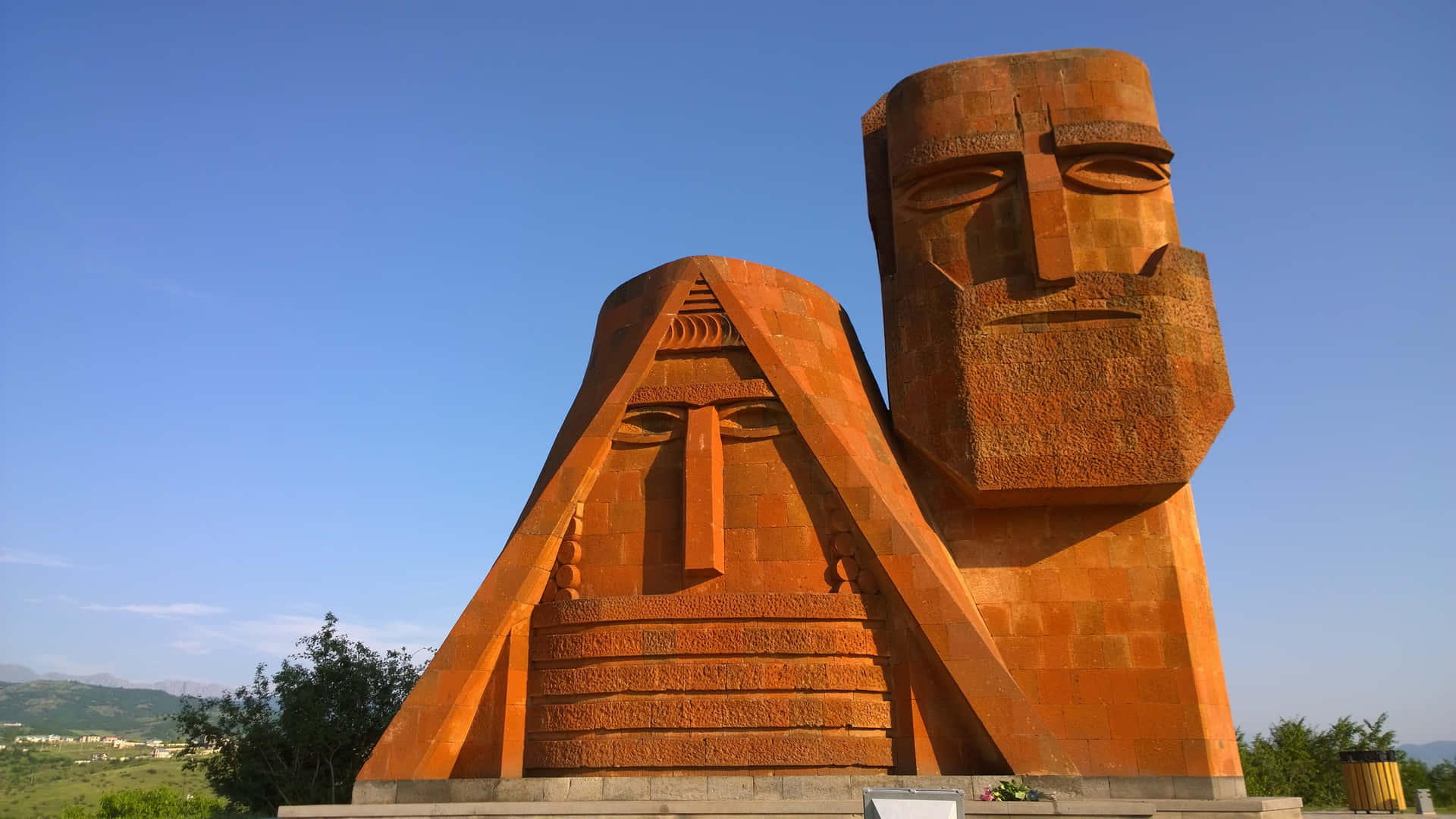 We Are Our Mountains Monument Armenia Background