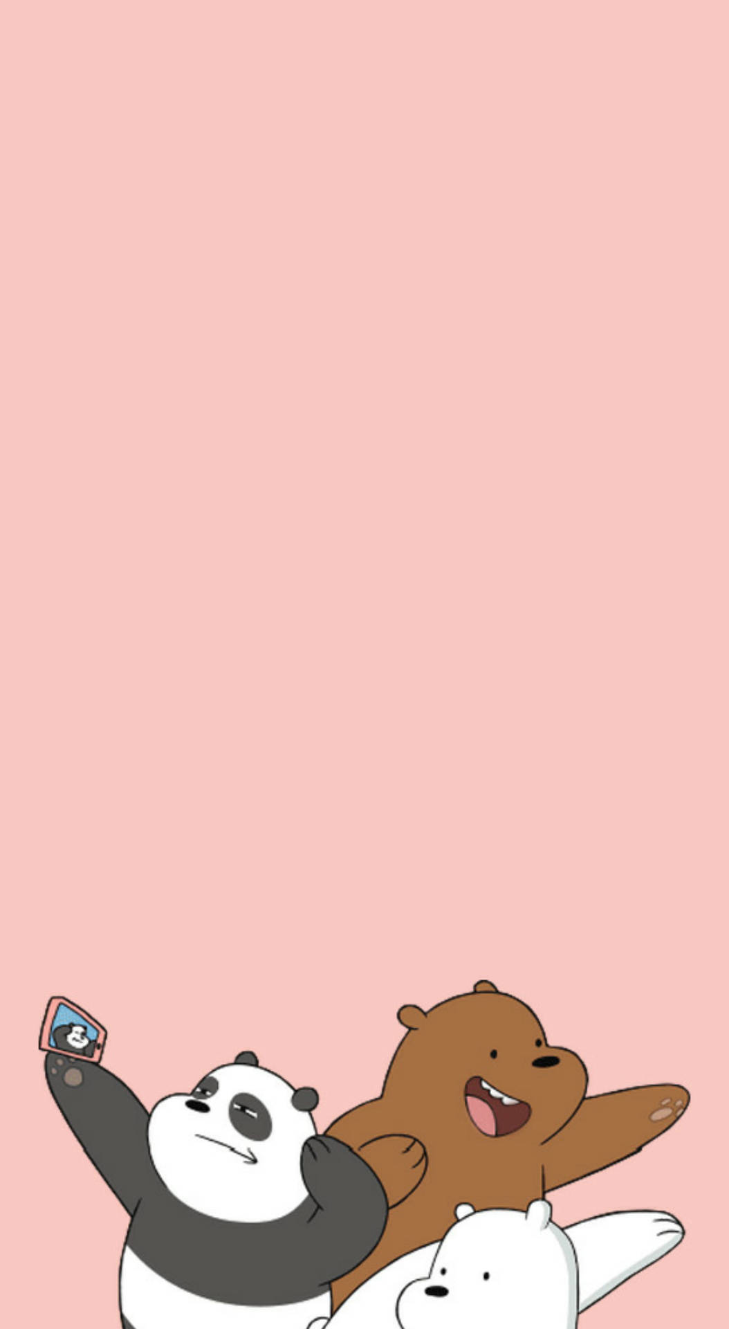 We Bare Bears Aesthetic Pink Background Background