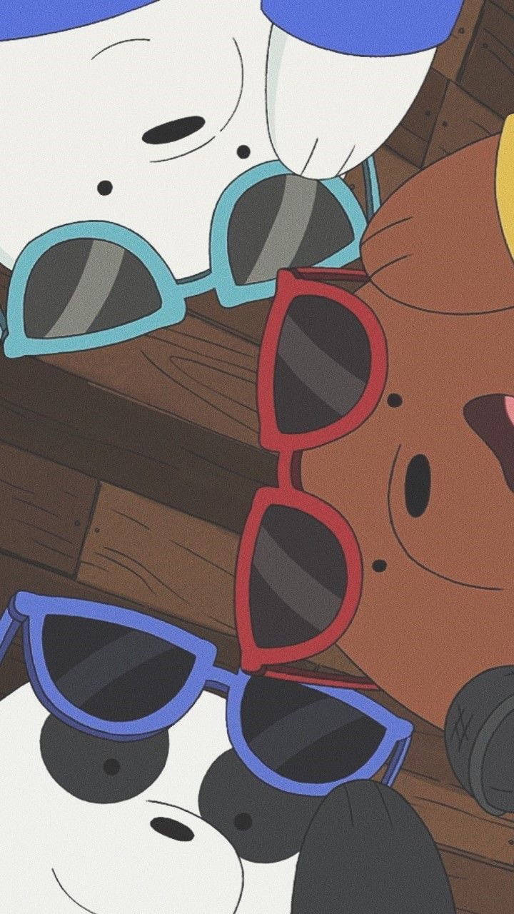 We Bare Bears Aesthetic Sunglasses Background