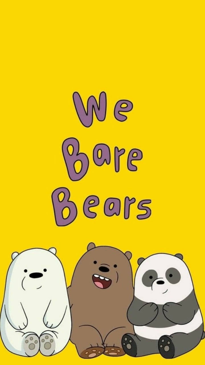 We Bare Bears Aesthetic Yellow Background Background