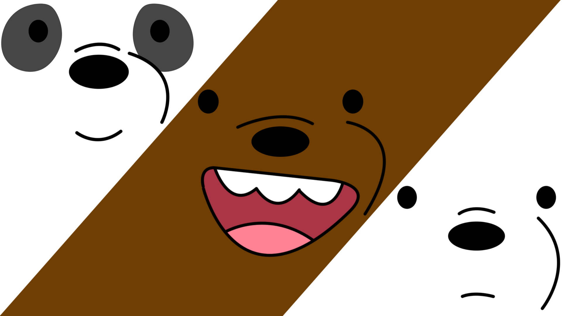 We Bare Bears Cute Faces Background