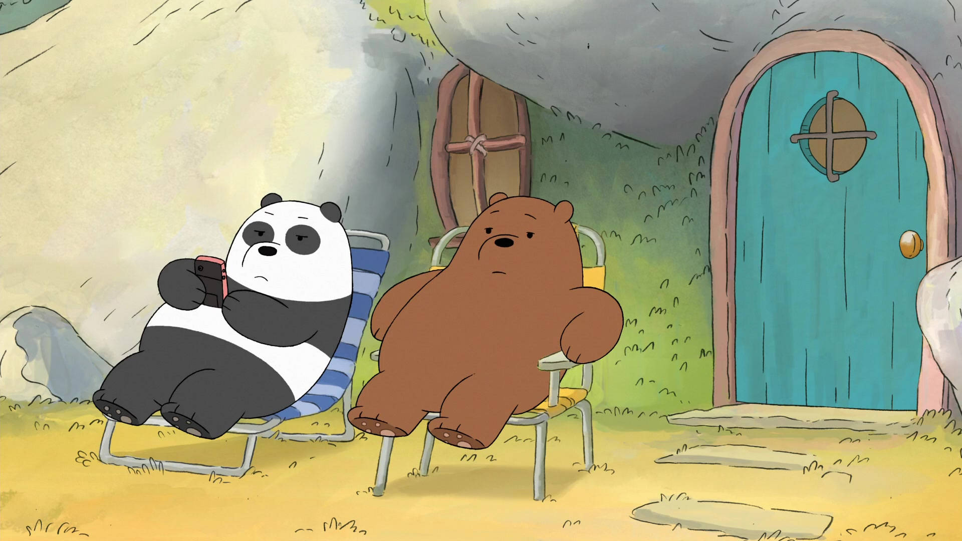 We Bare Bears Pan-pan And Grizz Background