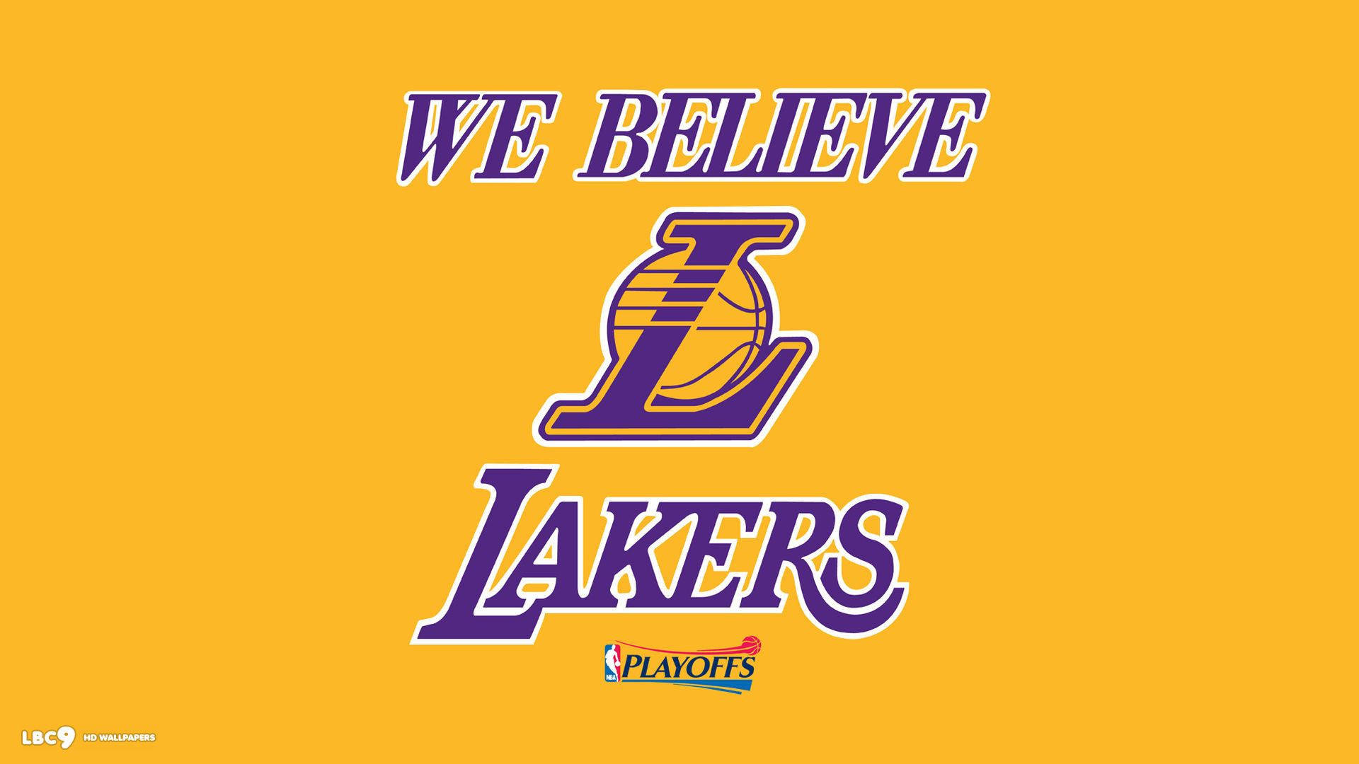 We Believe Lakers Yellow Cover Background