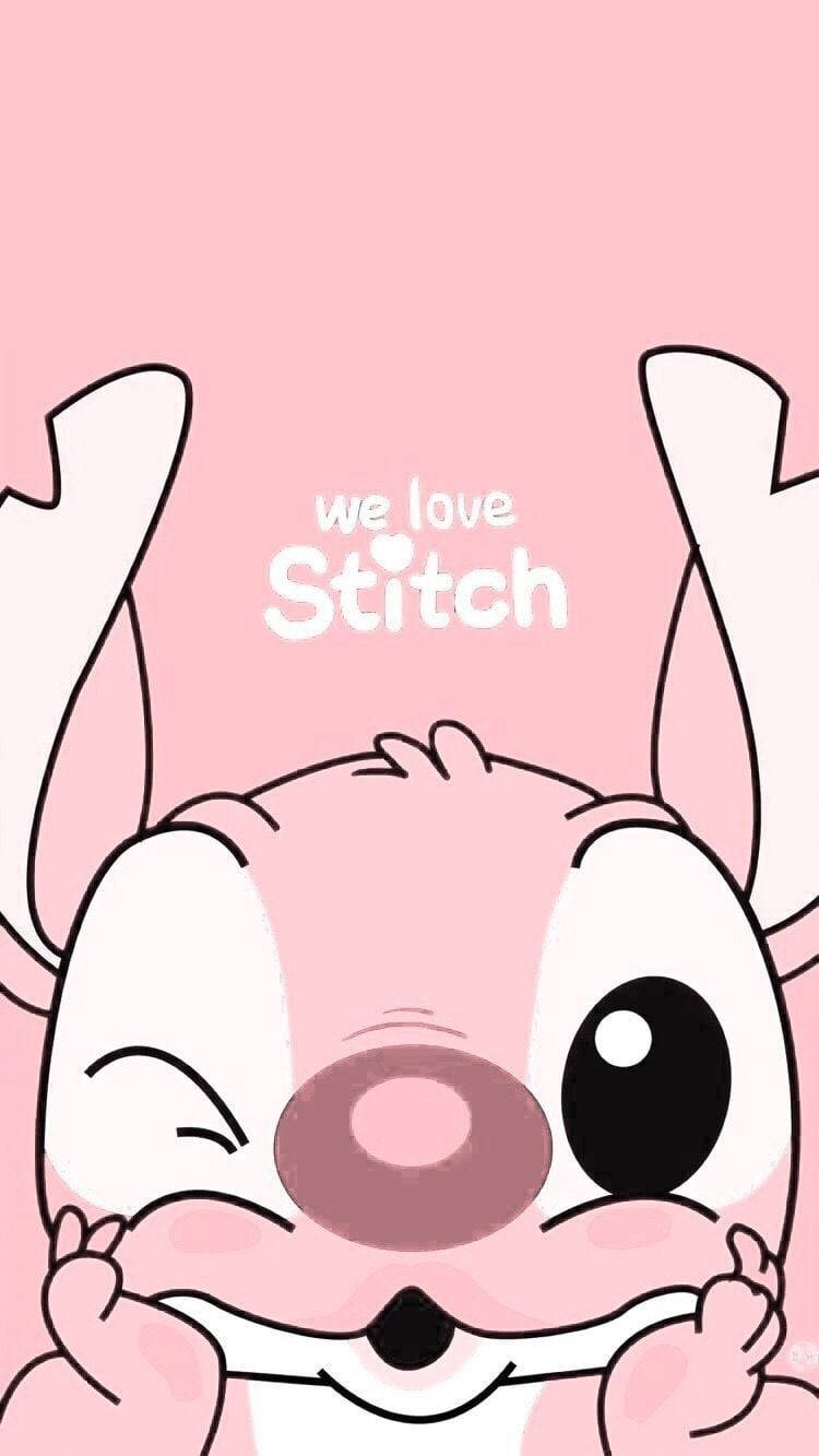 We Love Pink Stitch Background