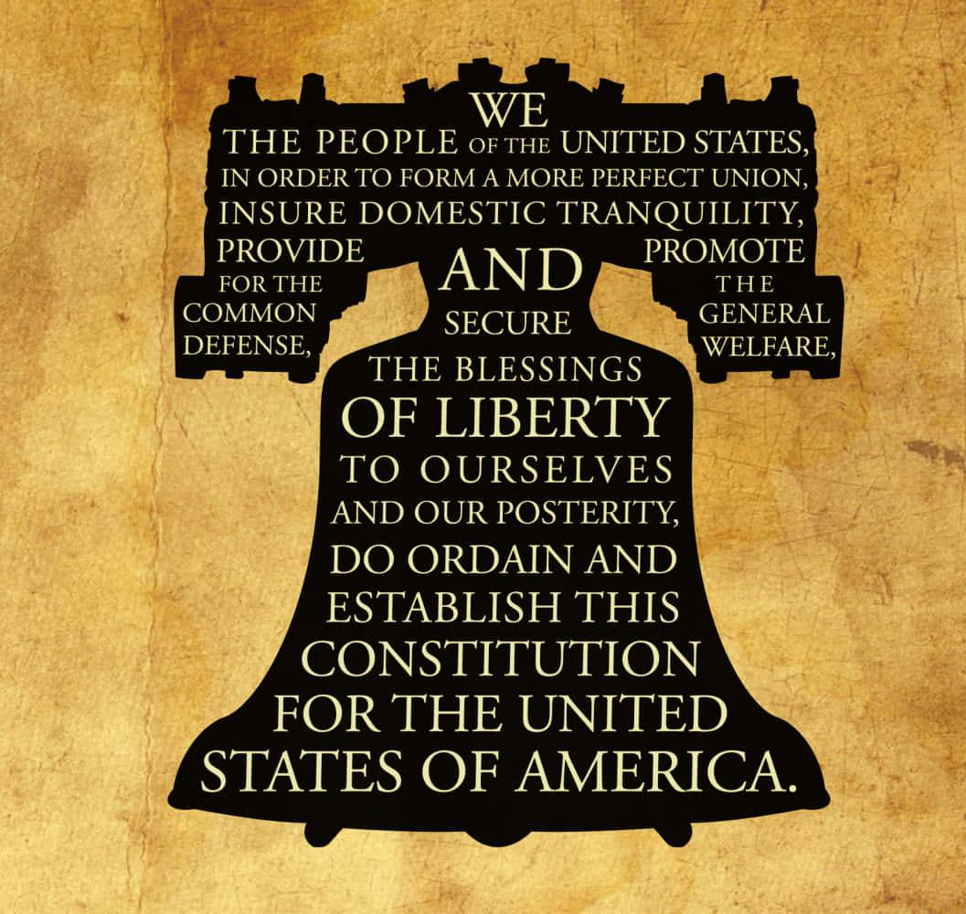 We The People Bell Outline Background