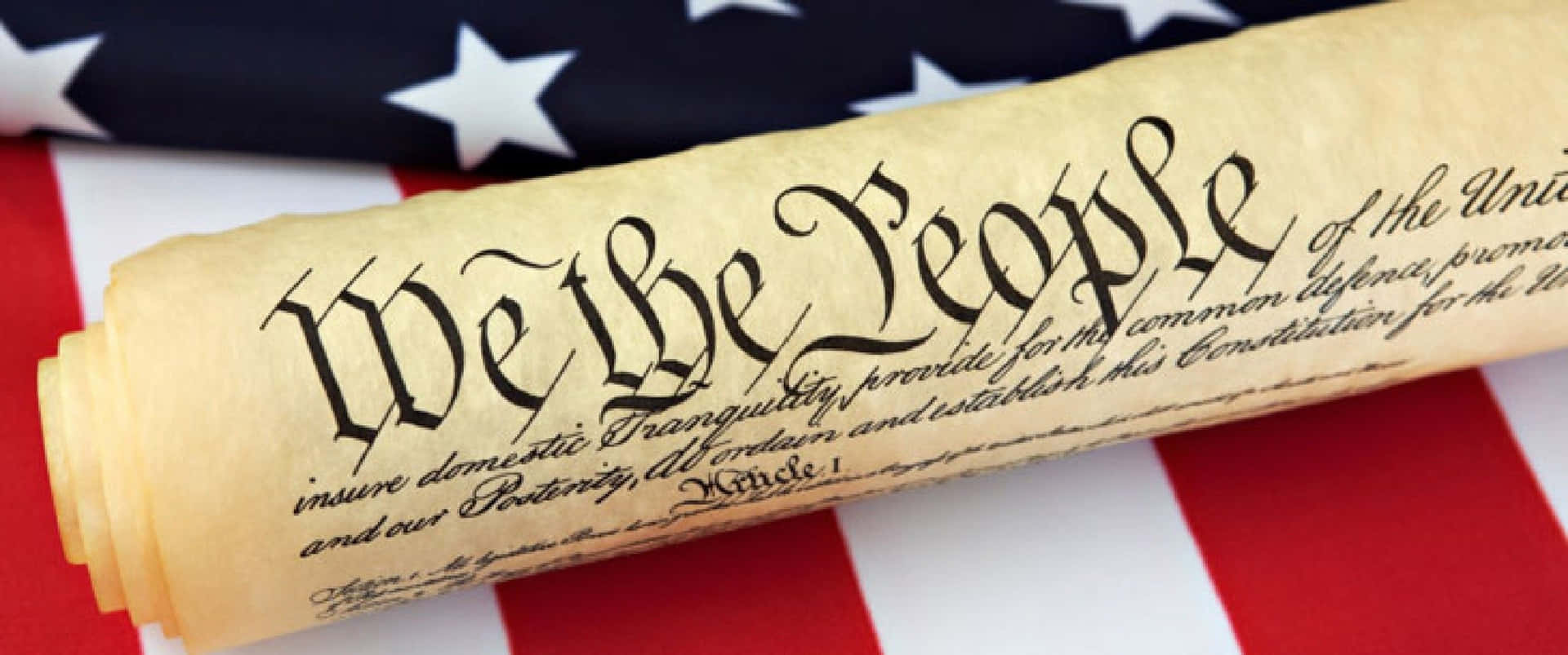 We The People Paper Roll On Us Flag Background