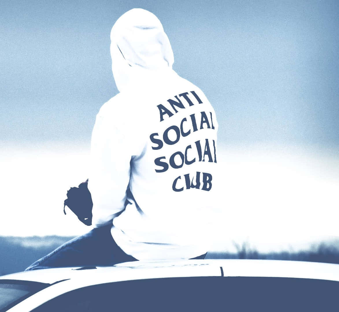 Wearing Hoodie From Anti Social Club Iphone Background