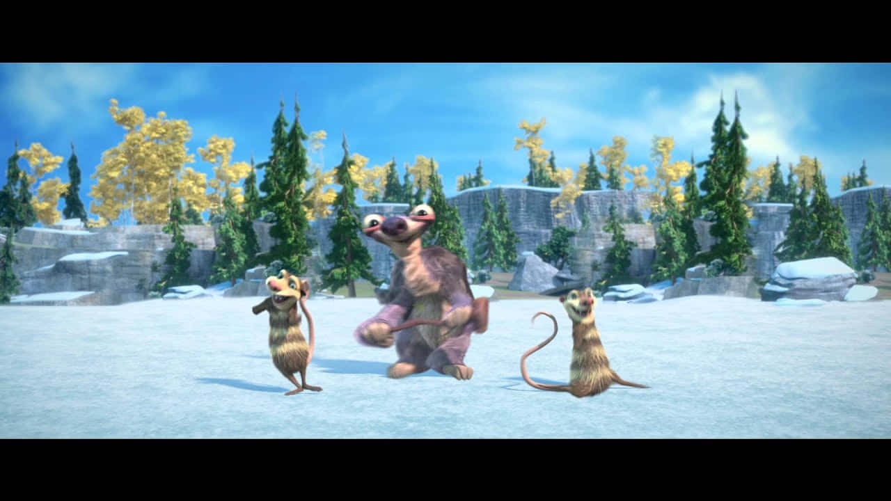 Weasels From Ice Age Continental Drift Background