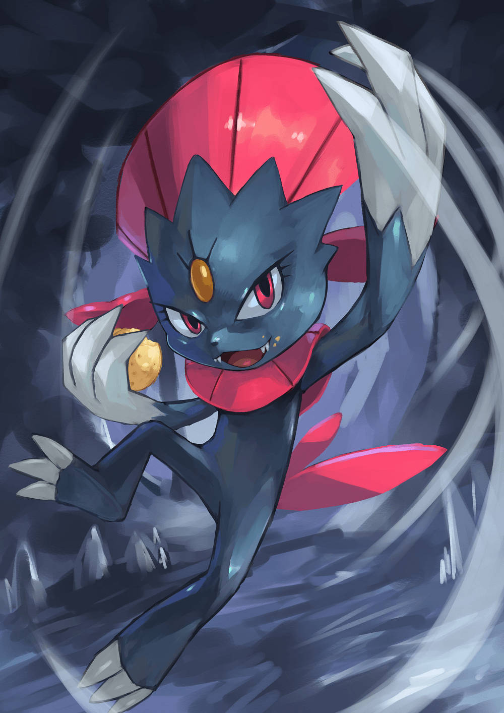 Weavile With Cookie Background