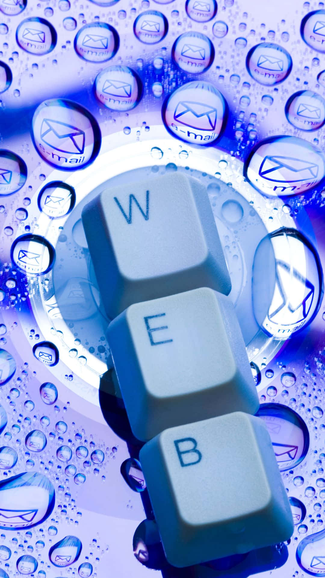 Web Connectivity Keyboard Concept Background