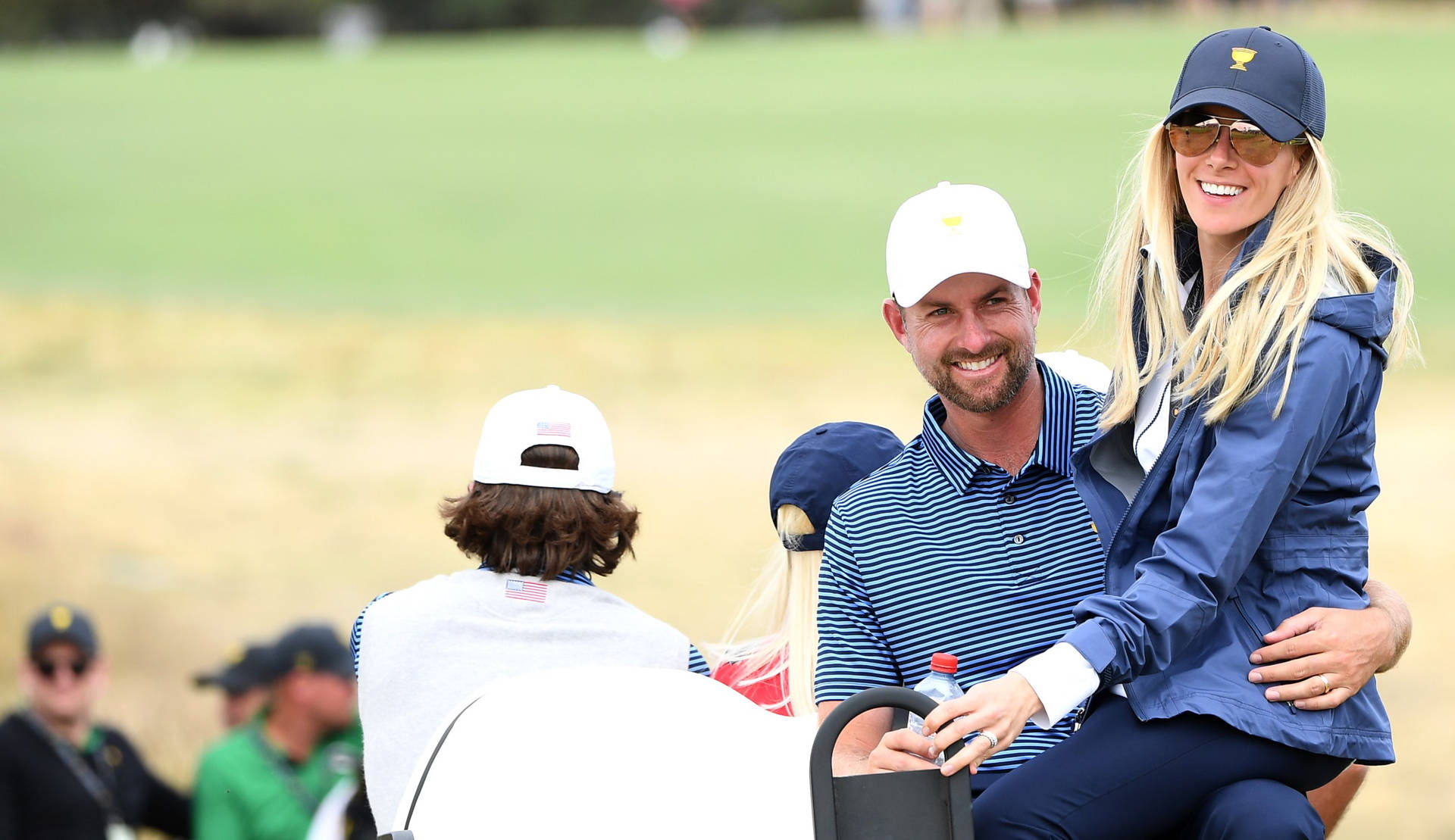 Webb Simpson Carrying His Wife Background