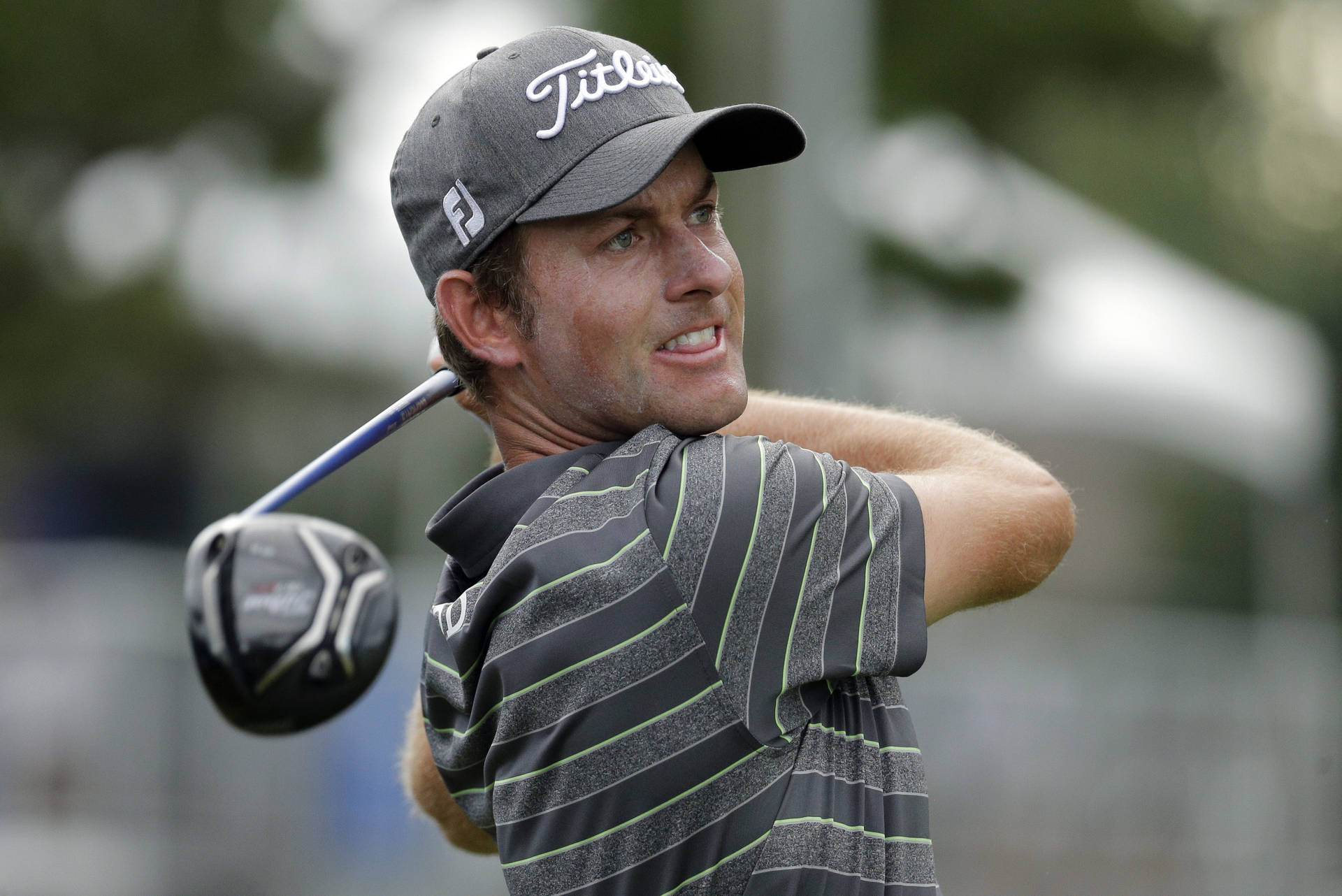 Webb Simpson In A Dark Gray Outfit Background