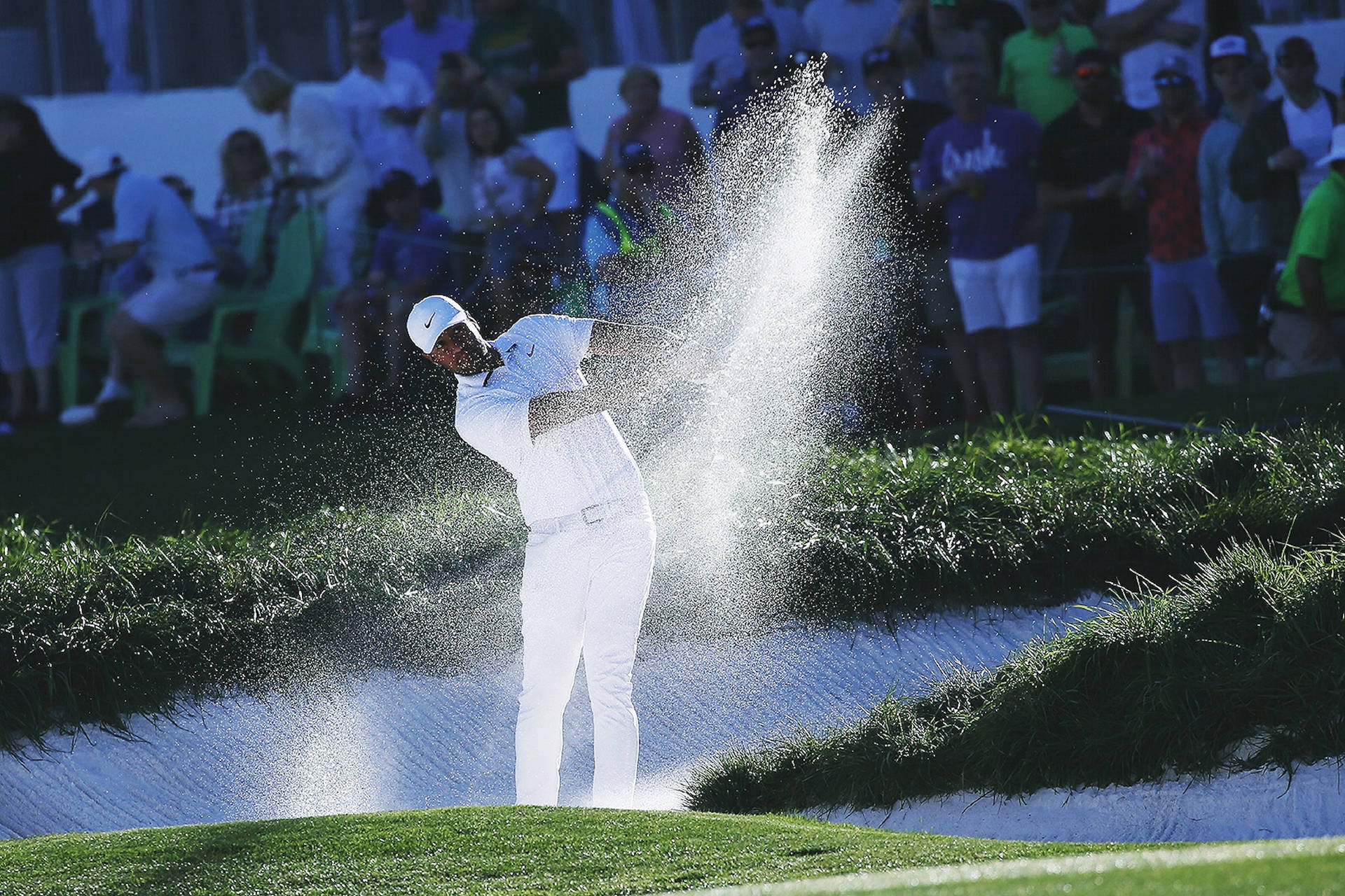 Webb Simpson In Sandy Terrain Background