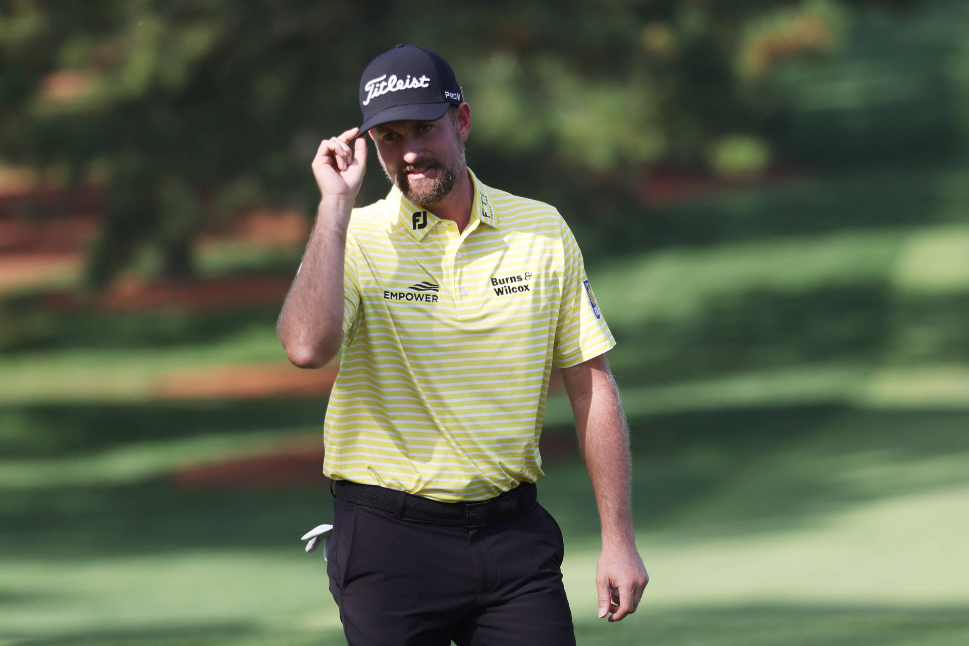 Webb Simpson Tilting His Hat