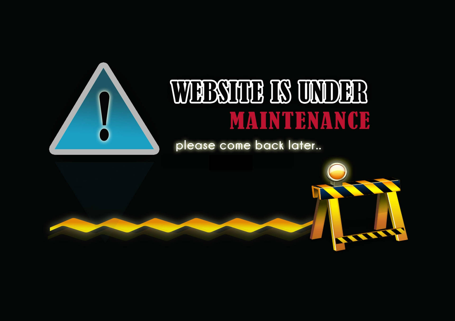 Website Under Maintenance Notification Sign