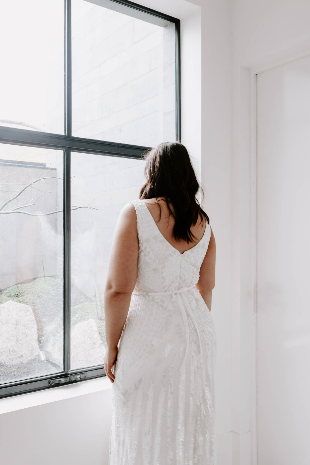Wedding Aesthetic White Dress Background