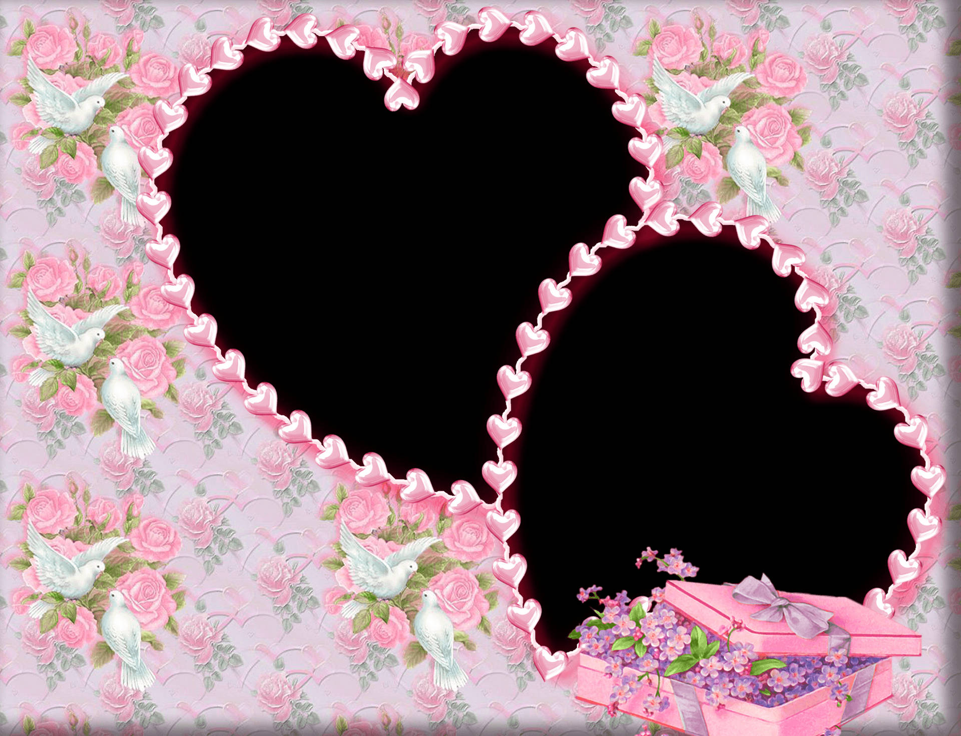 Wedding Album Flower Pink Heart