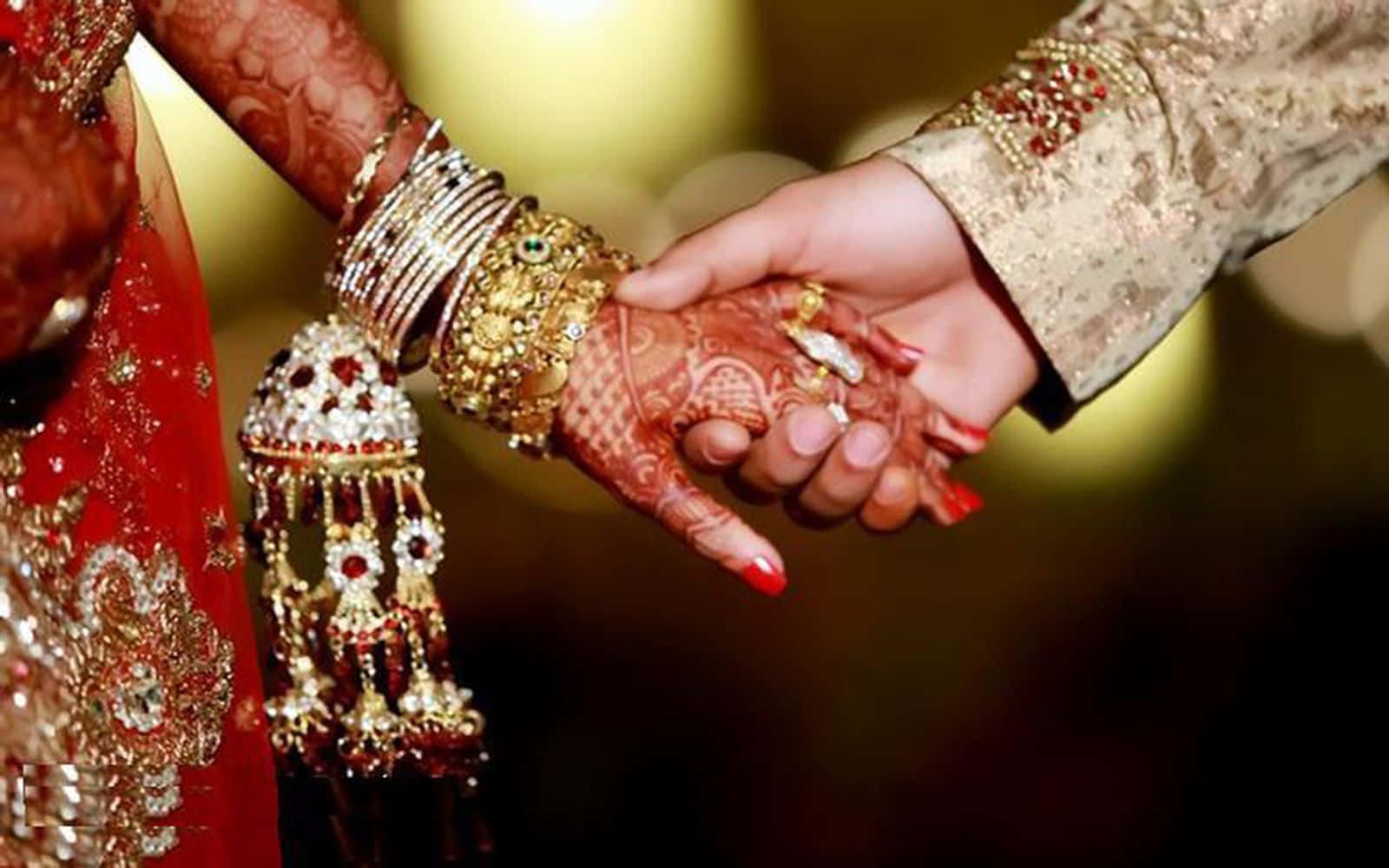 Wedding Couple Holding Hands Background