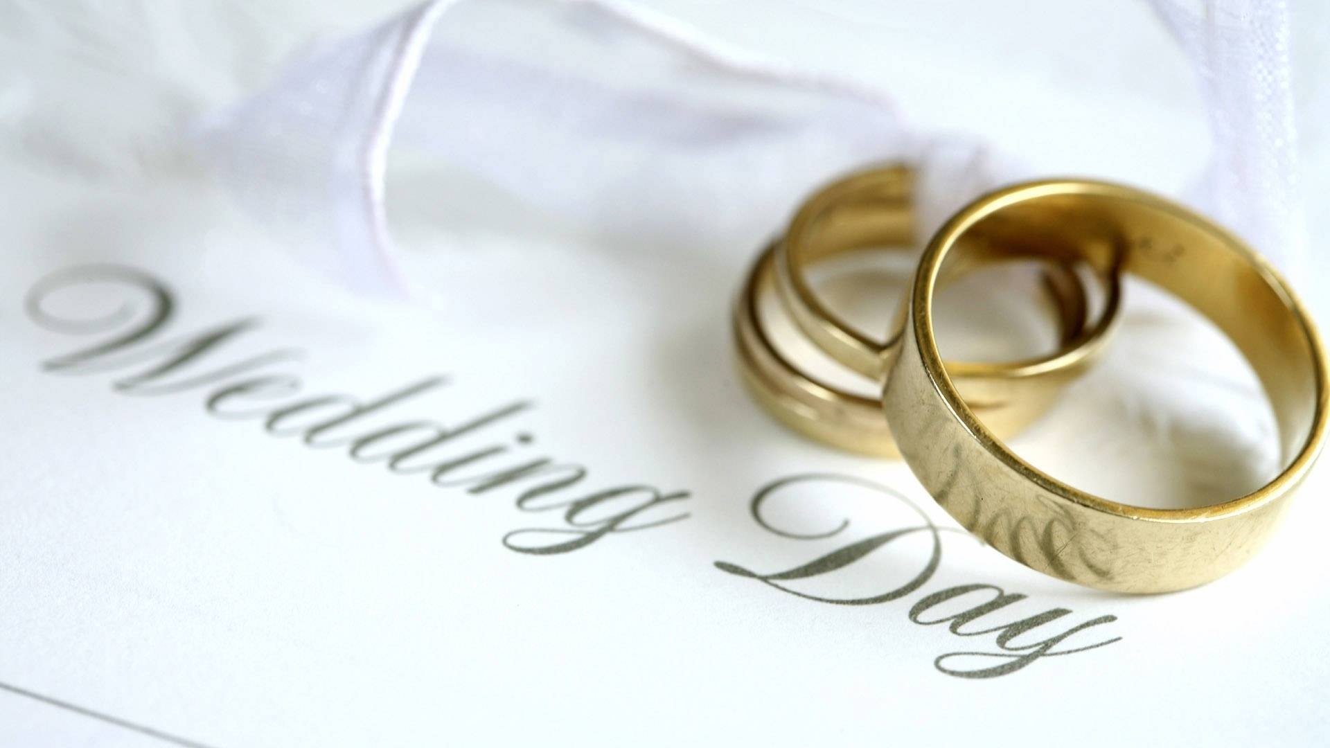 Wedding Day Golden Rings Background