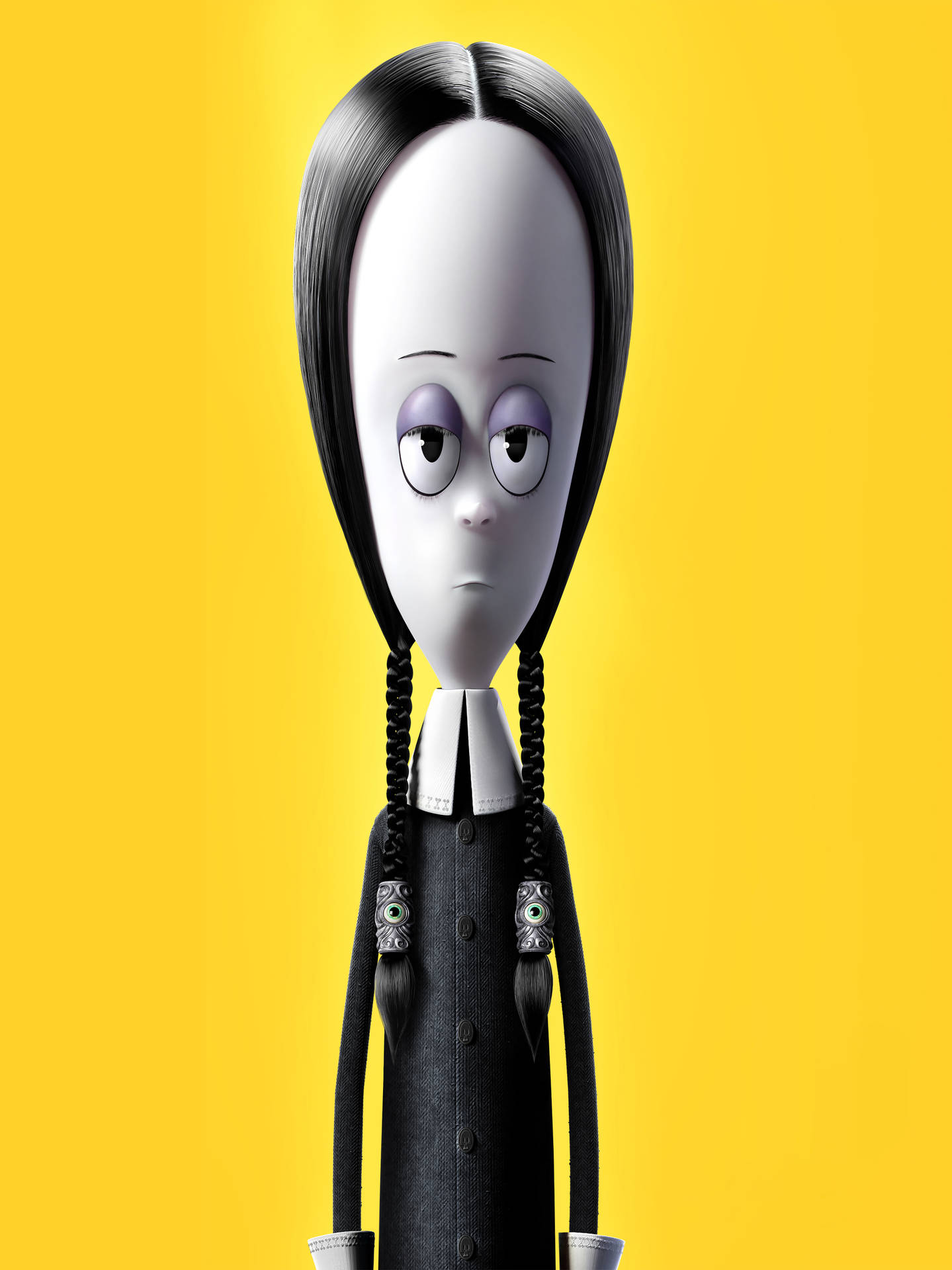 Wednesday The Addams Family 2 Yellow Backdrop Background