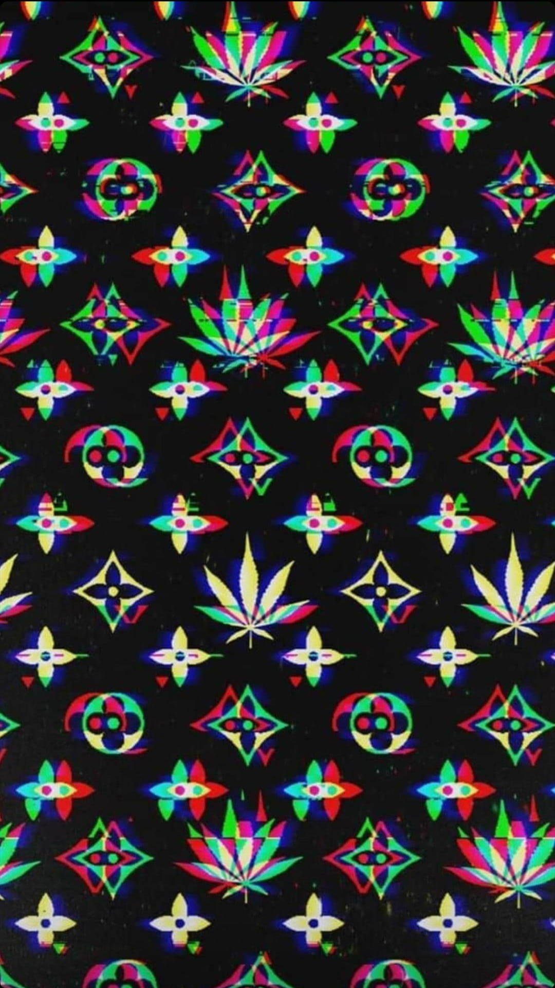 Weed And Lv For Iphone Screens Background