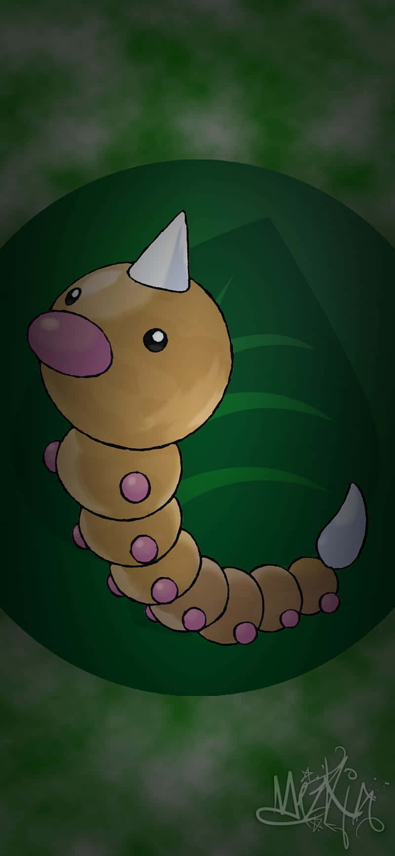 Weedle Pokemon Artwork Background