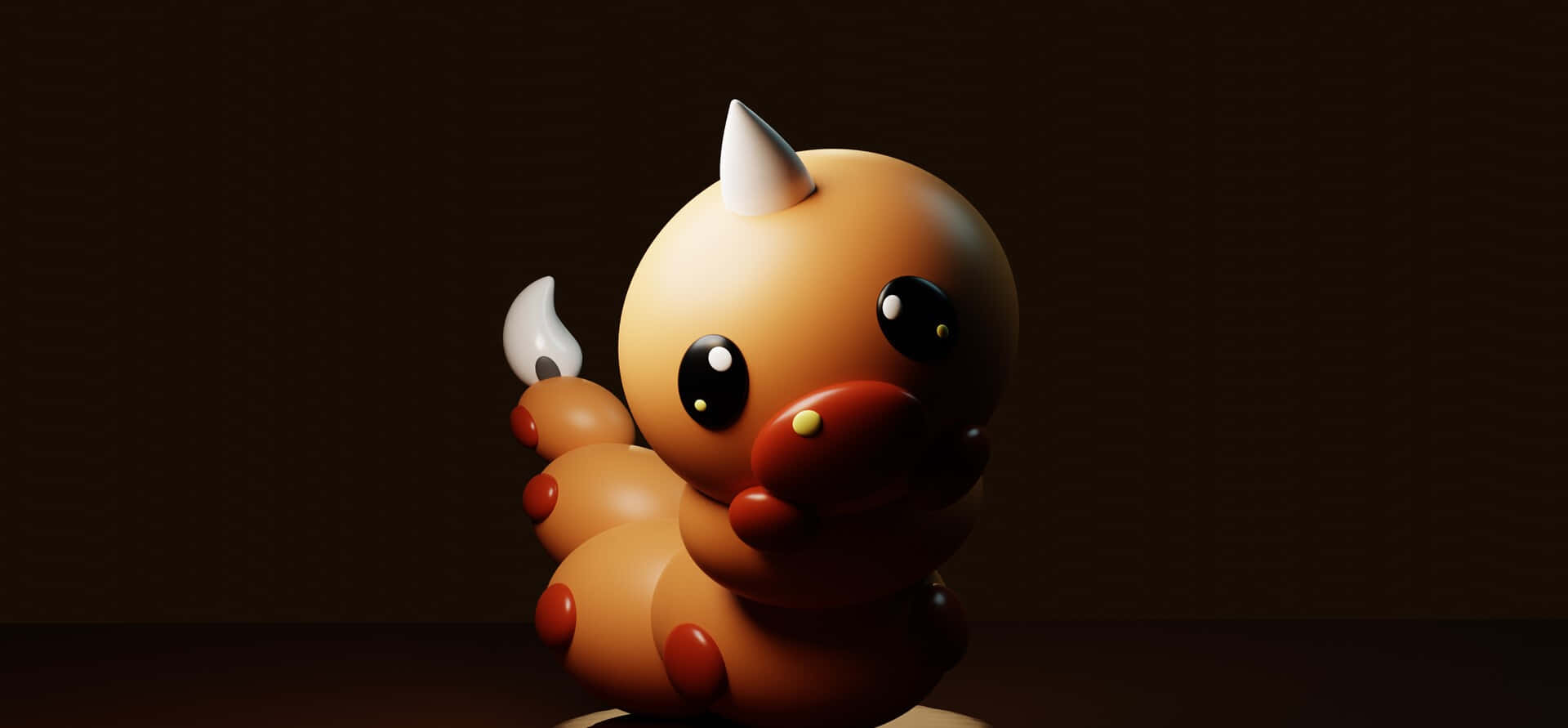 Weedle Pokemon Figure Dark Background Background