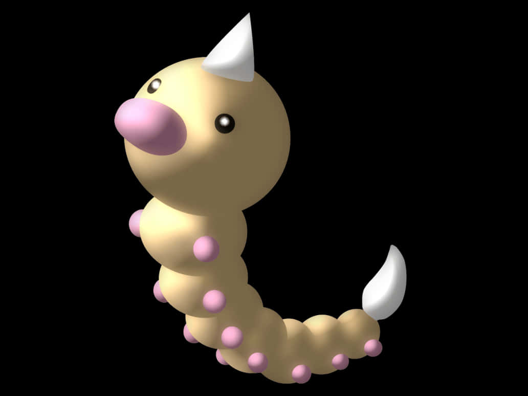 Weedle Pokemon3 D Render Background