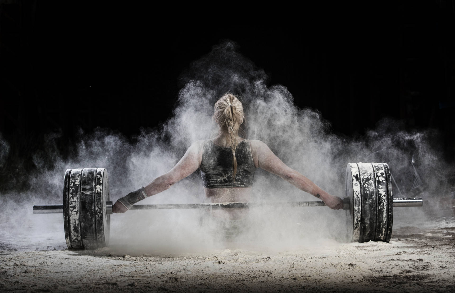 Weightlifting With Braids Background