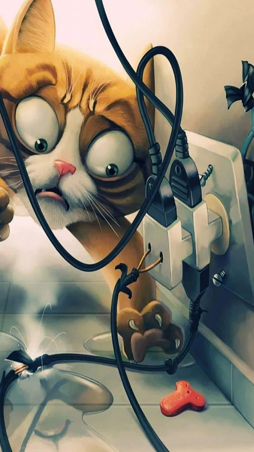 Weird Pfp Of Cat Looking At Socket