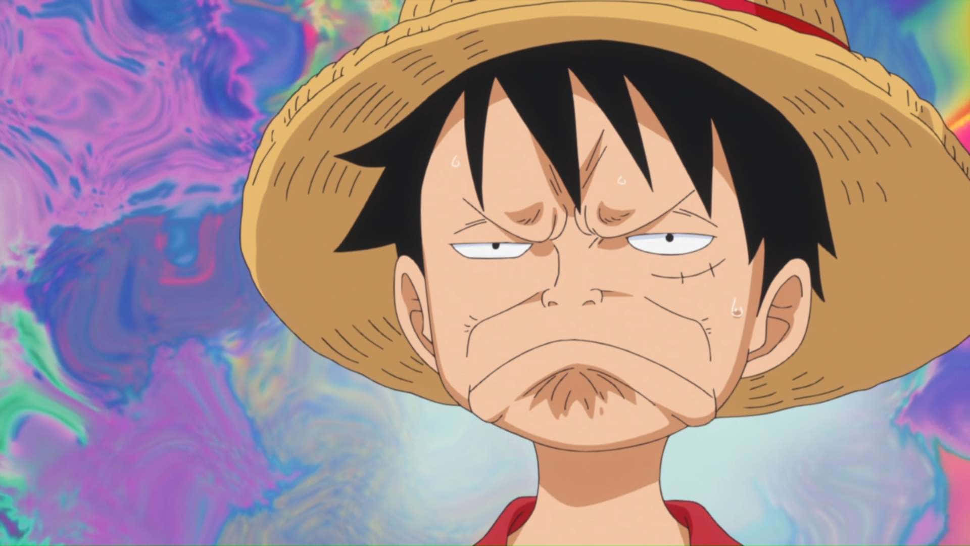 Weird Pfp Of Luffy Grimacing