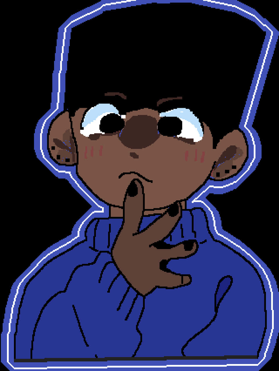 Weird Pfp Of Man In Violet Background