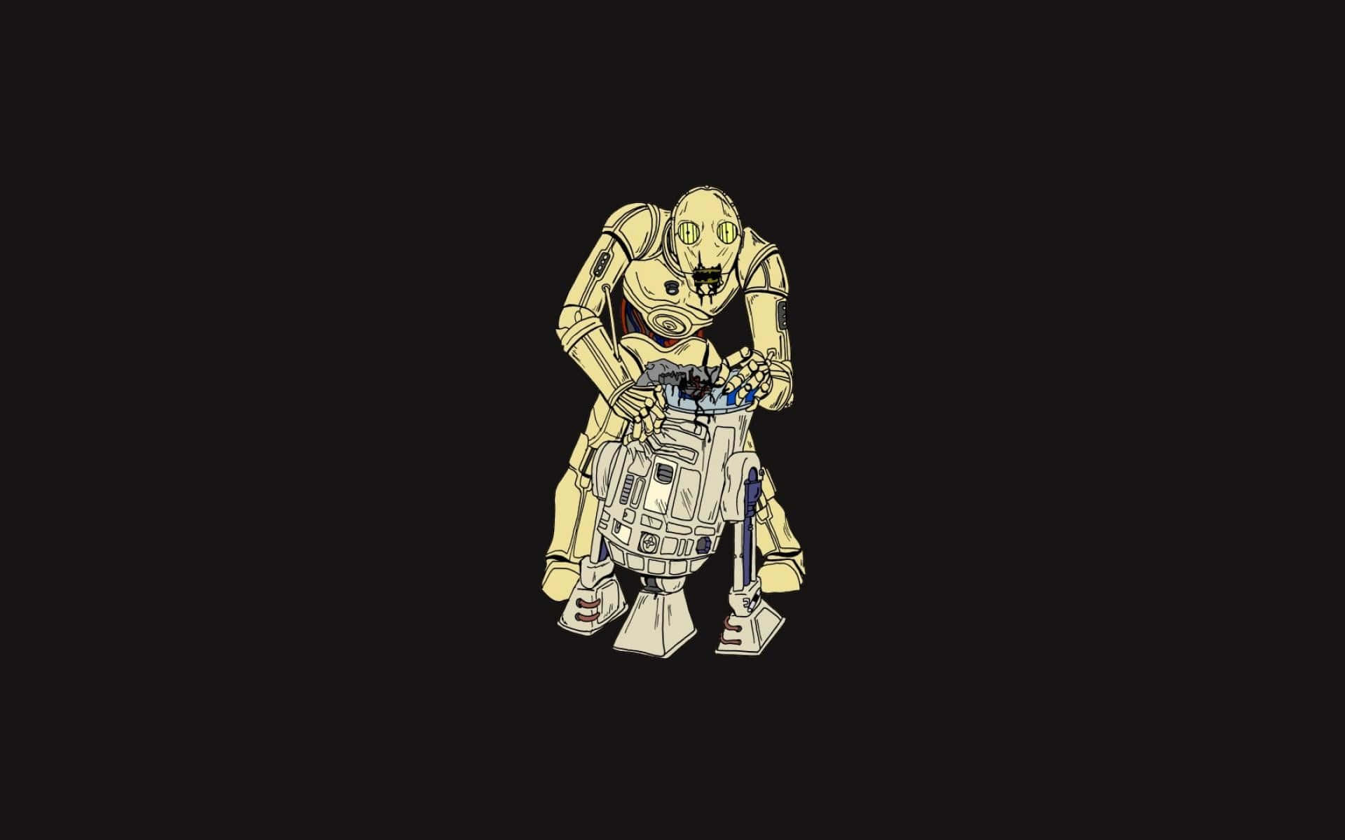 Weird Pfp R2d2 And C3po Background