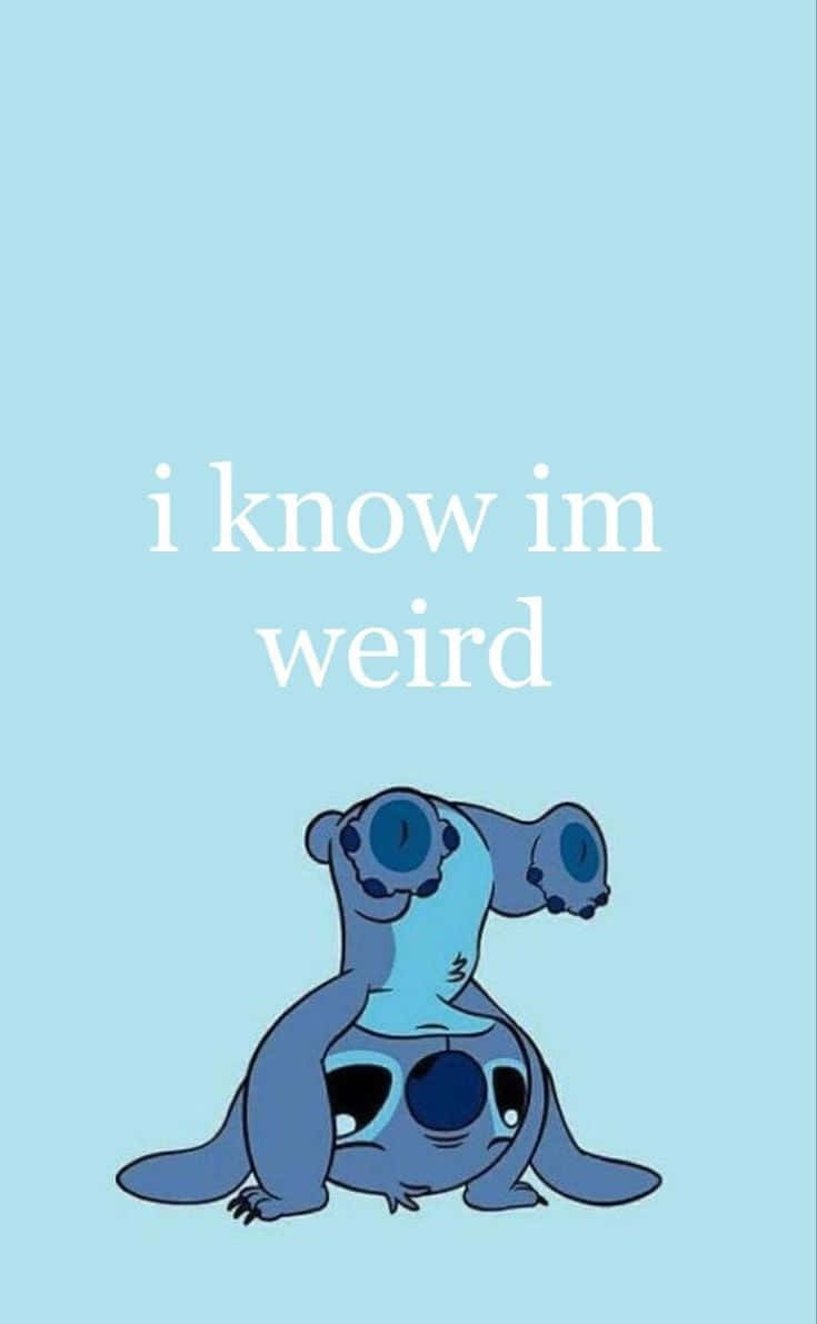Weird Stitch Blue Background Background