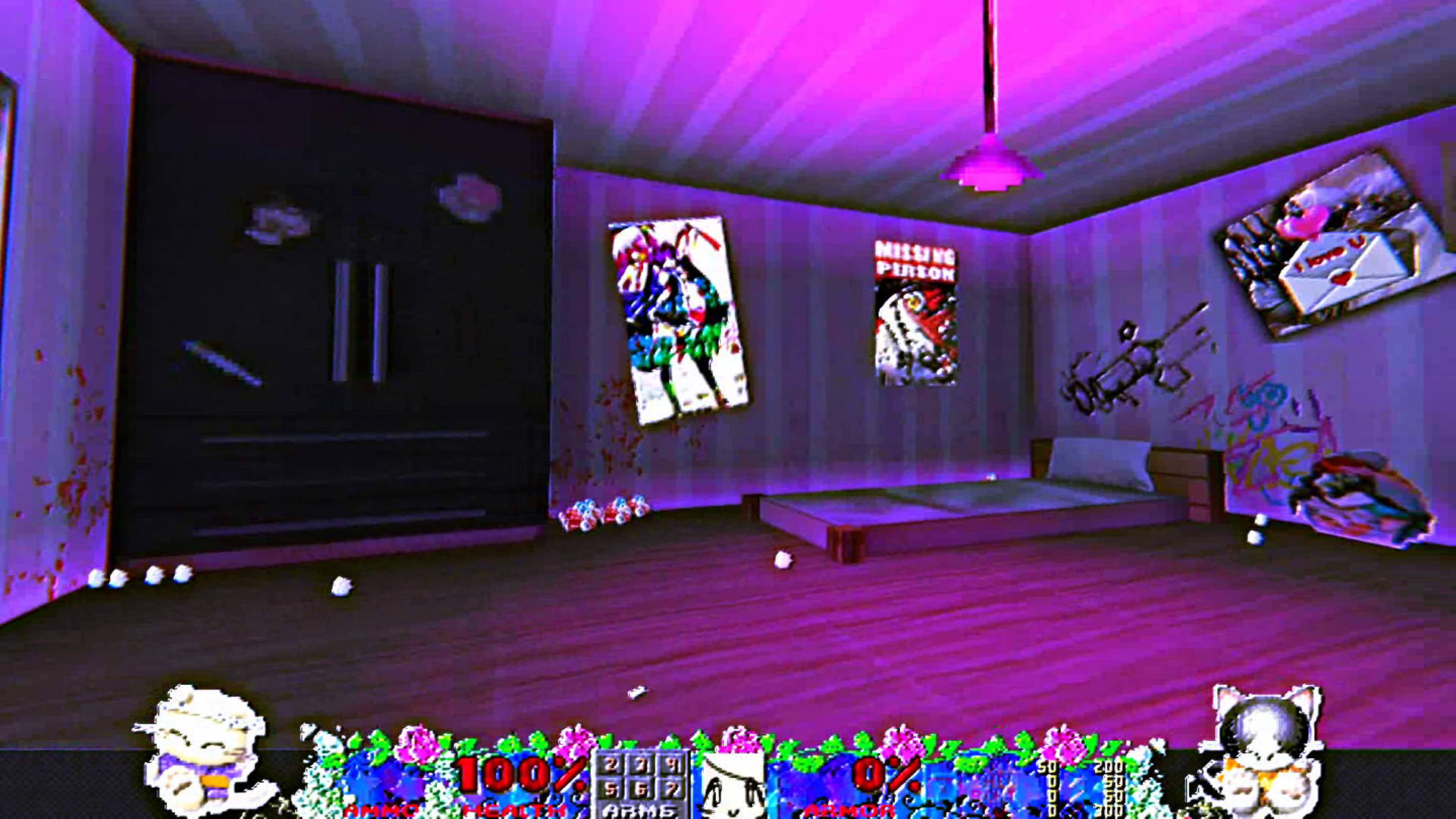 Weirdcore Purple Room Background