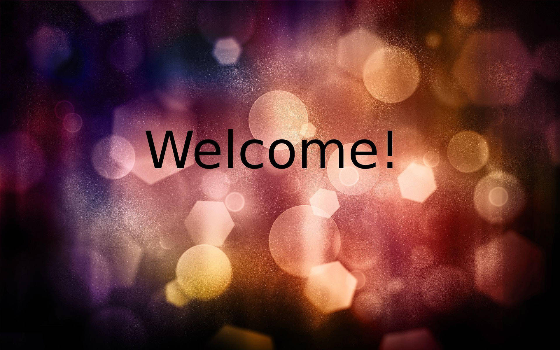 Welcome Abstract Bokeh Aesthetic Background