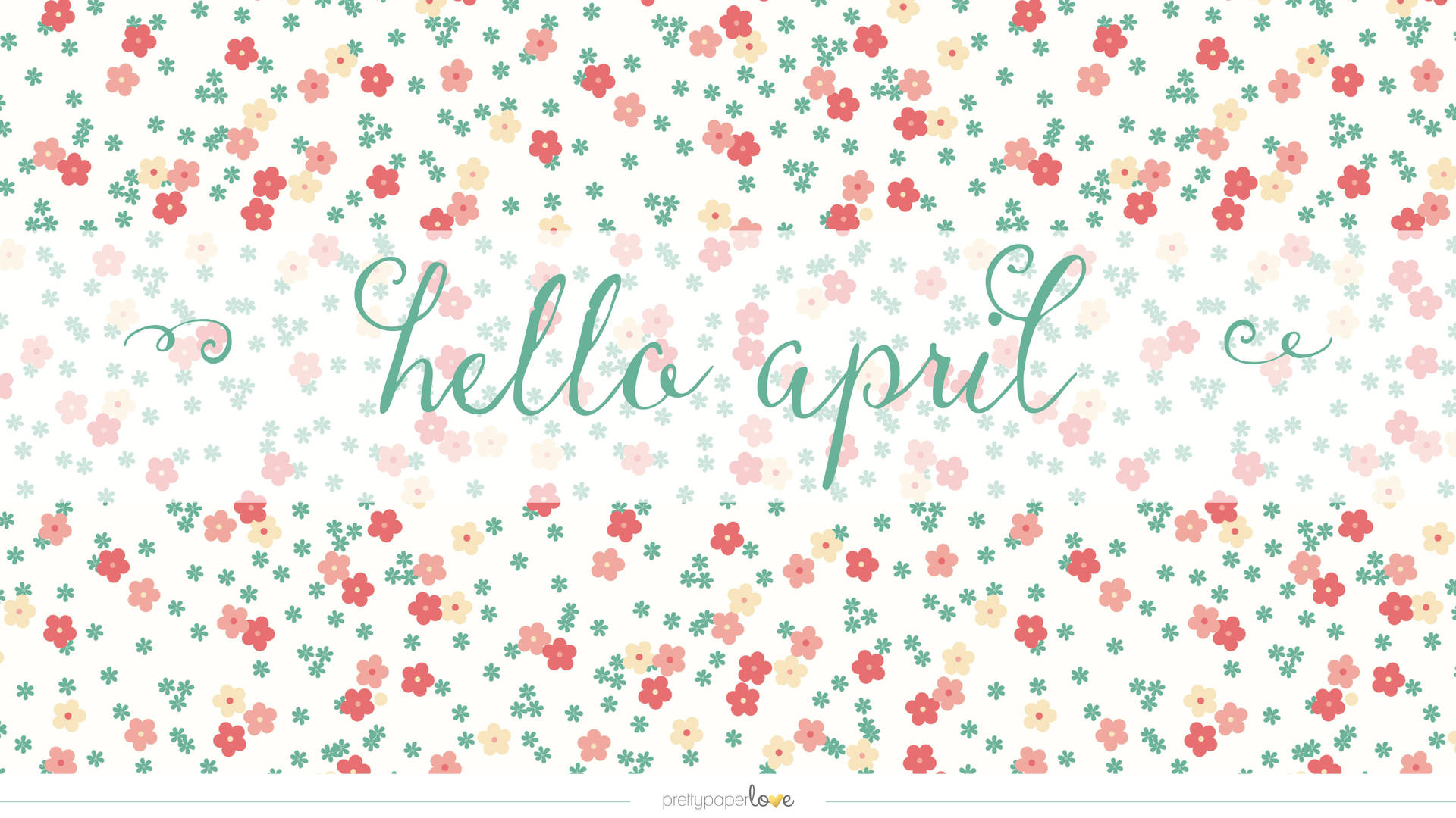 Welcome April With A Gorgeous Floral Art Background