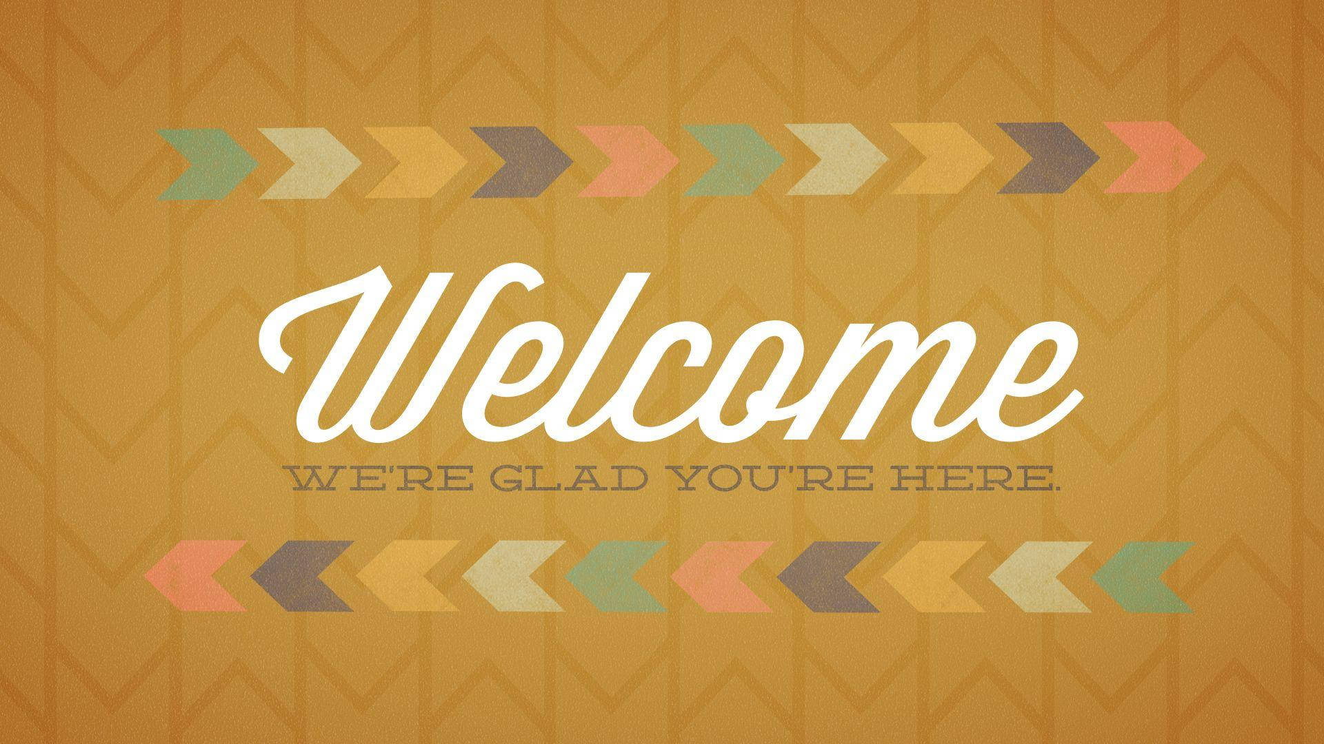Welcome Colorful Arrows Pattern Background