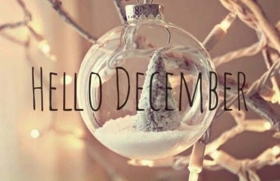 Welcome December Aesthetic Beige Background