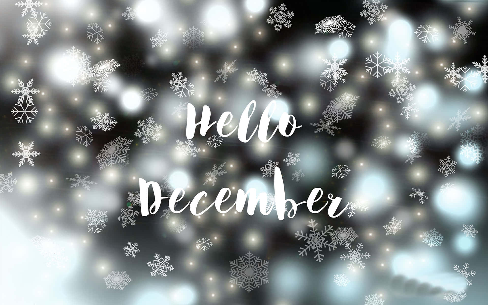 Welcome December Snow Flakes Background