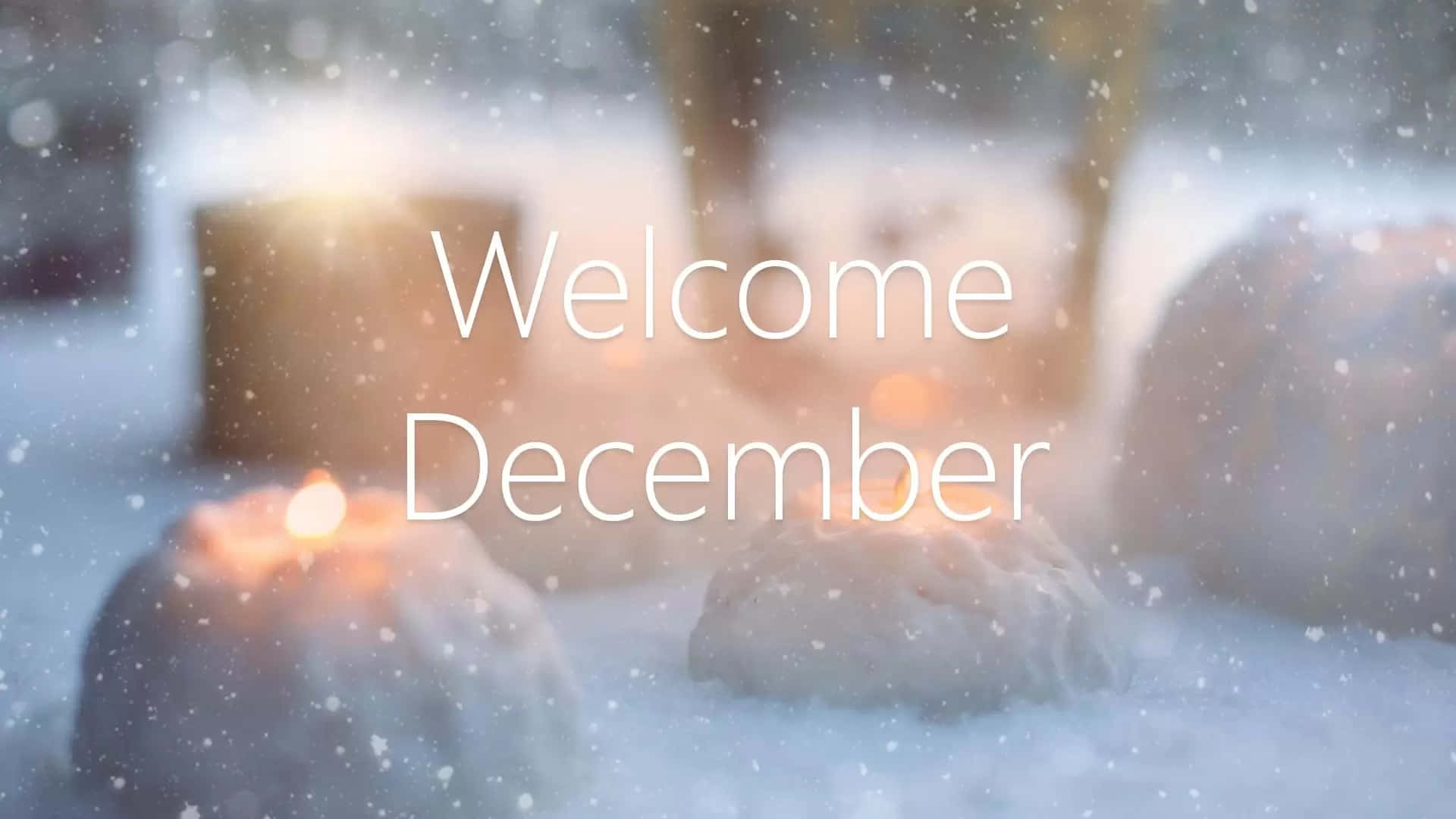 Welcome December Winter Snow Candles